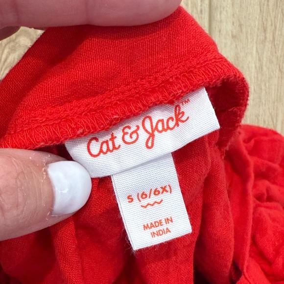 Cat & Jack Vibrant Red Kids Romper - Picture 2 of 2